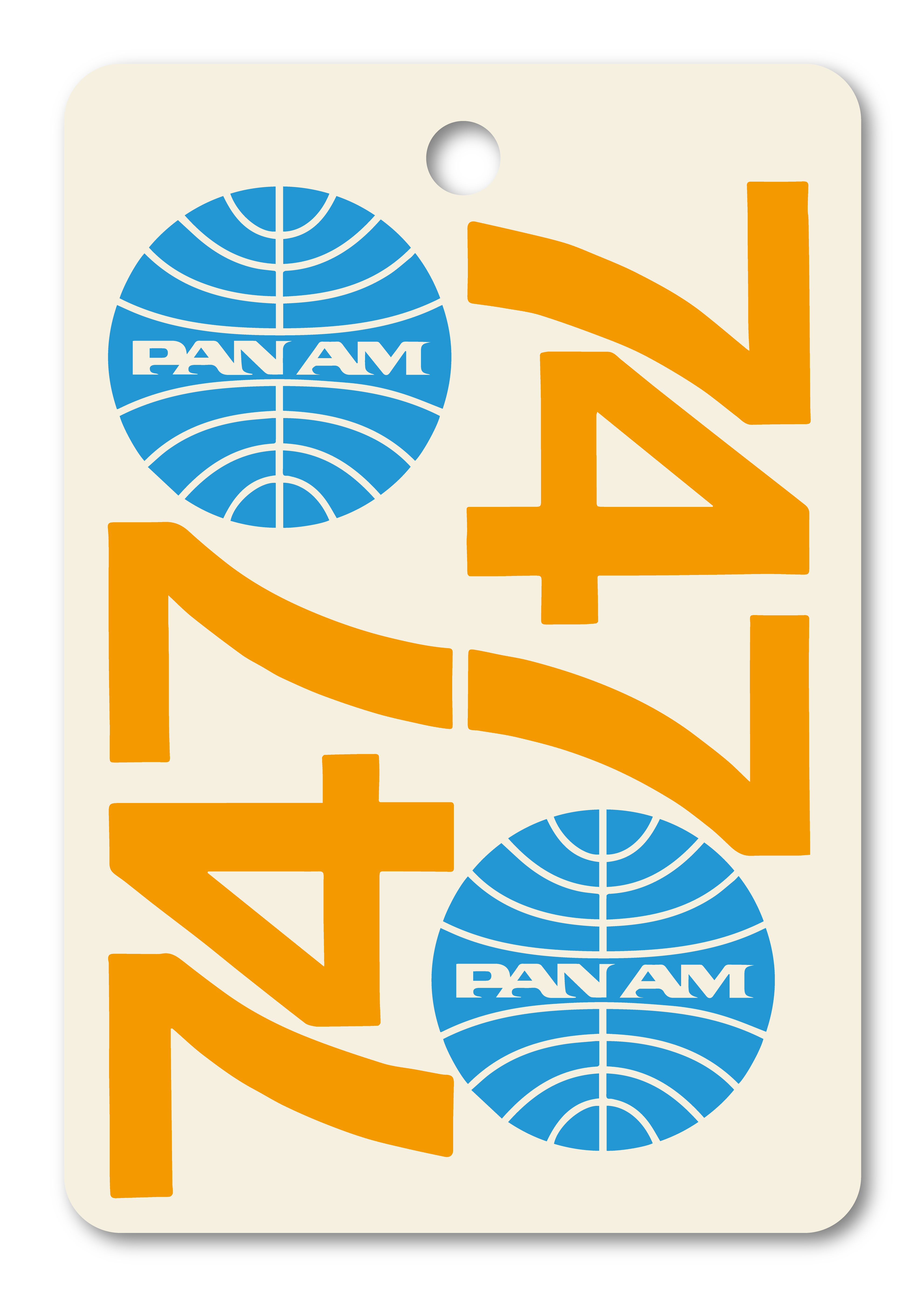 747 Pan Am Luggage Label