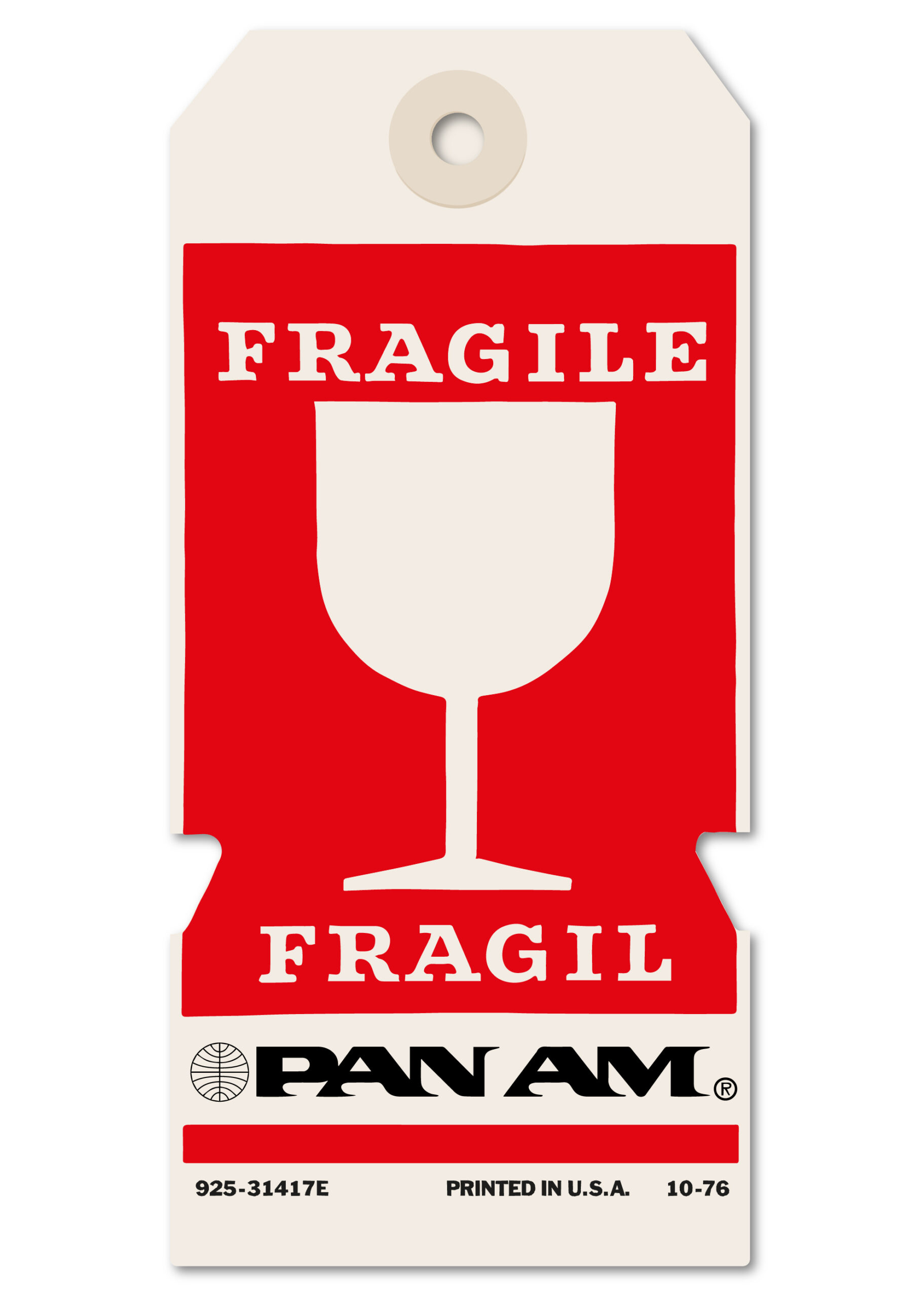Fragile Pan Am Luggage label