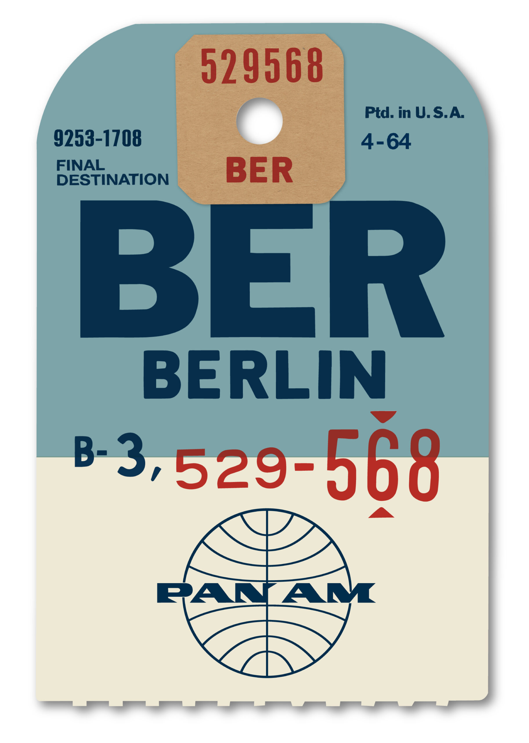 Pan Am Berlin Luggage Tag
