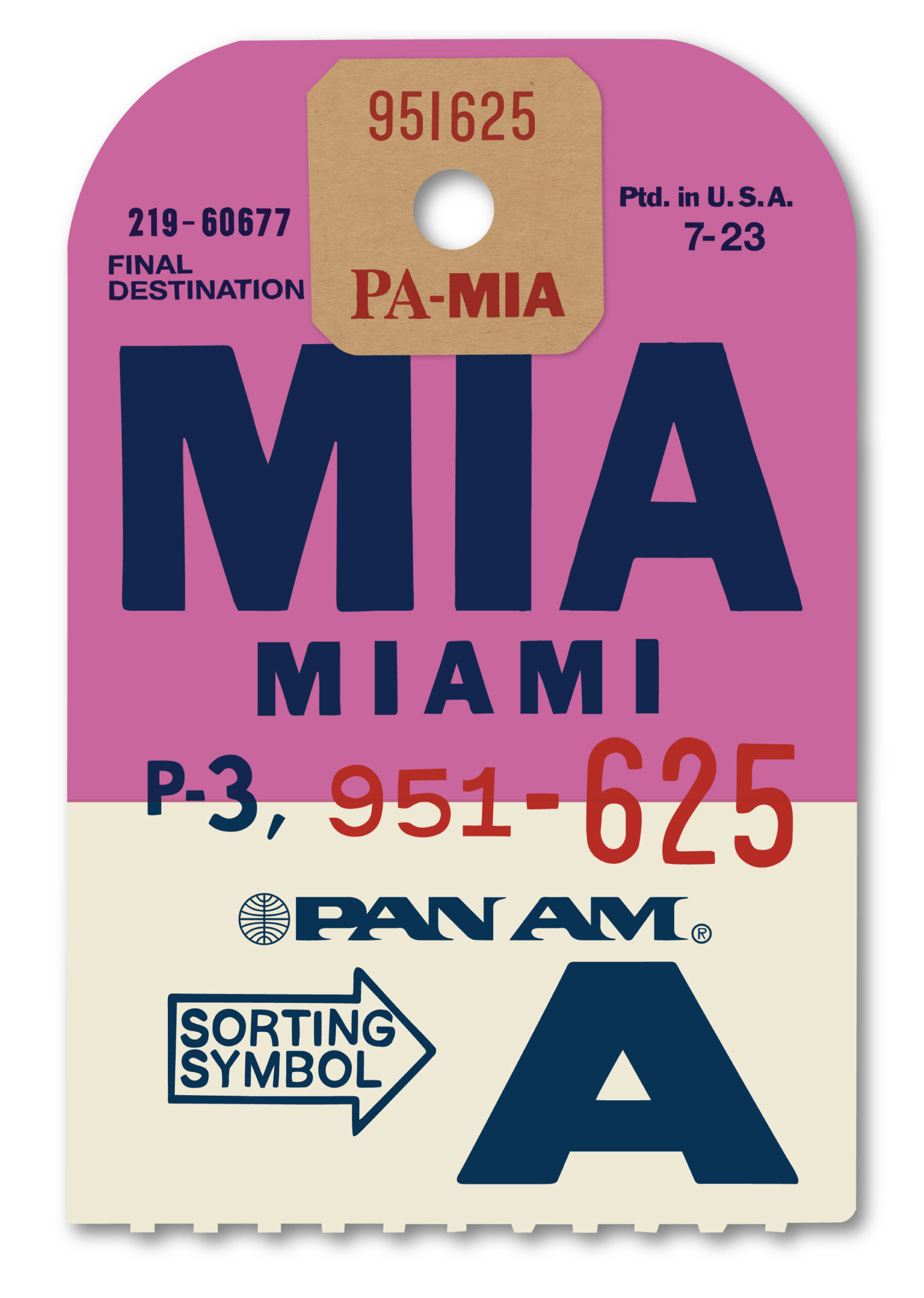 Pan Am Miami Luggage Tag